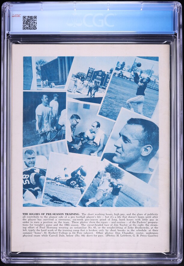 Fifth Annual Bishop's Charities Game Program (August 14, 1965) CGC 6.5 Off-White To White Pages