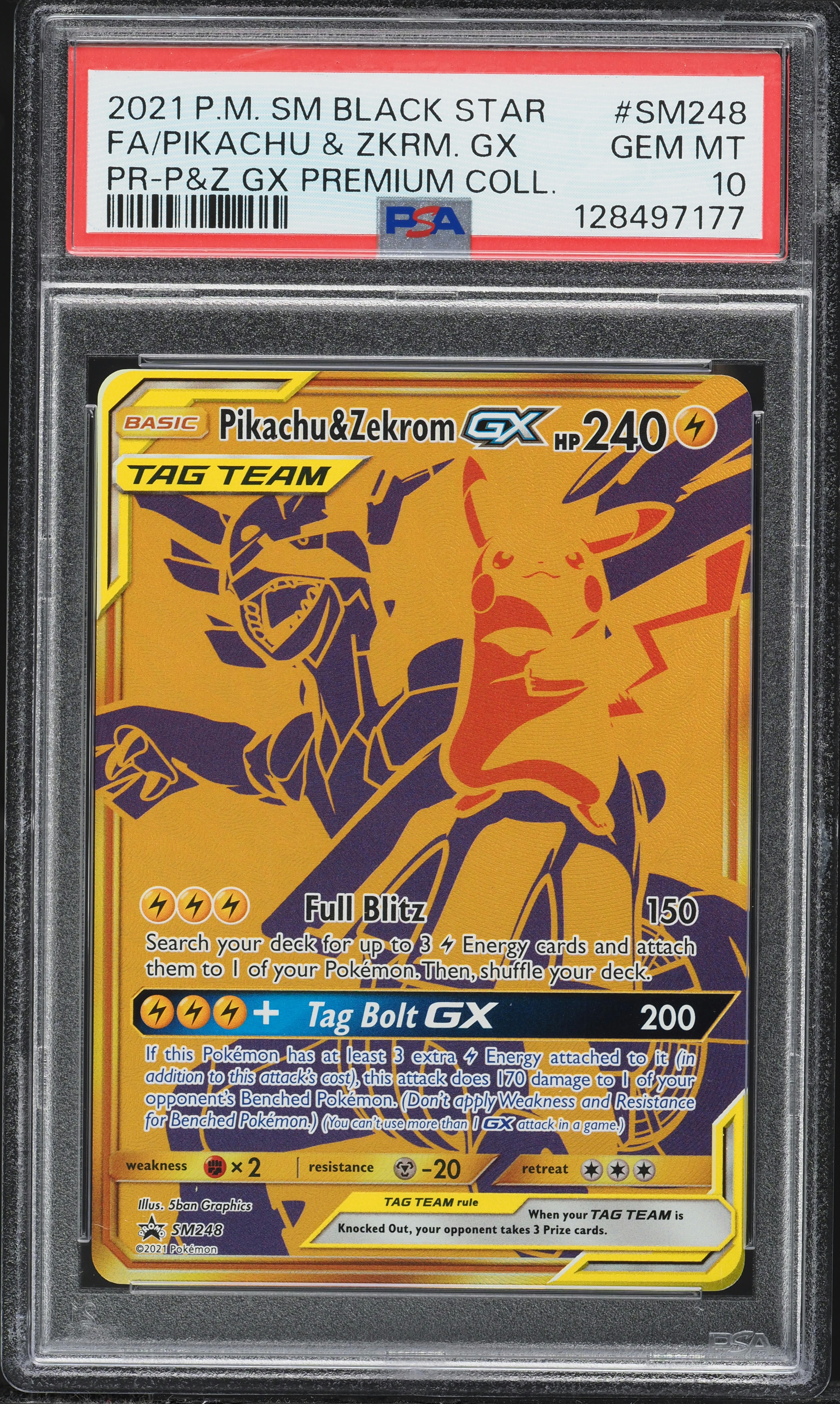 2021 Pokemon Sun & Moon Black Star Promo Premium Pikachu & Zekrom