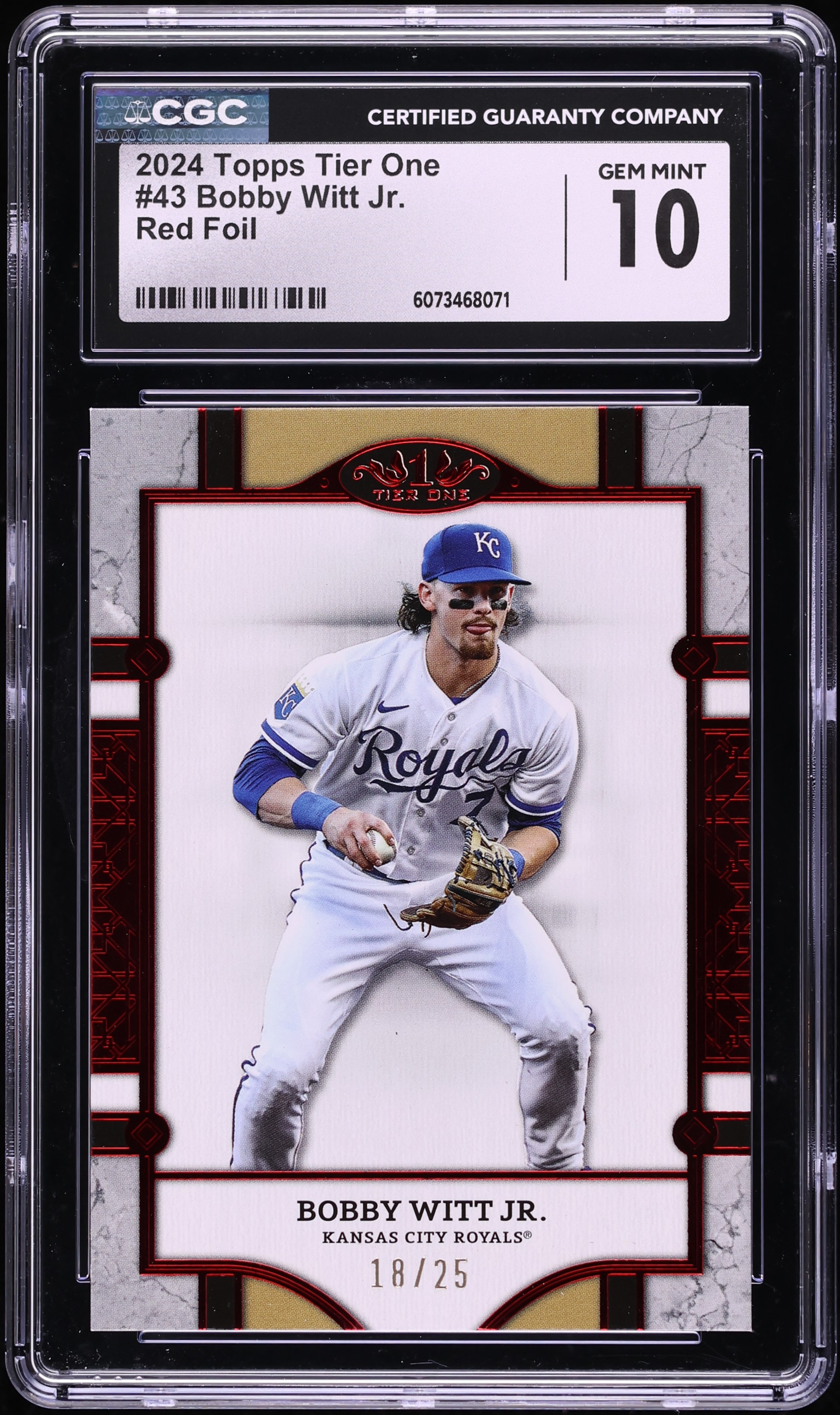 2024 【1円スタート】2024 topps tier one bobby witt jr auto 99シリ 