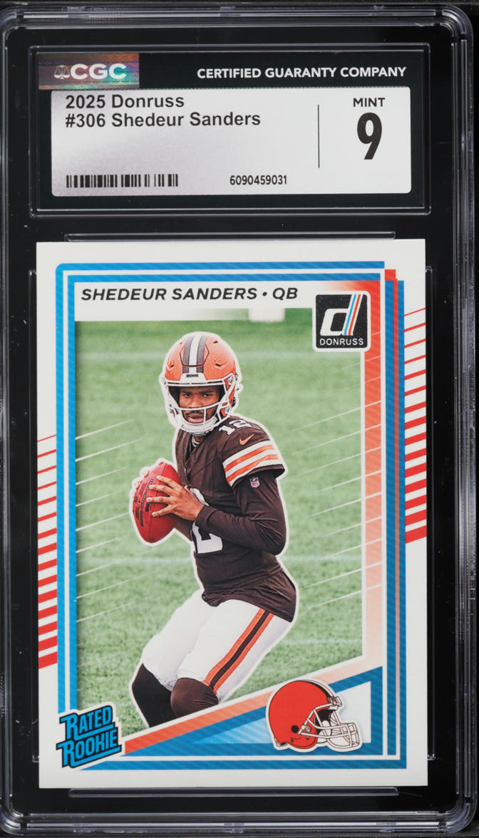 2025 Donruss Shedeur Sanders ROOKIE #306 CGC 9 MINT