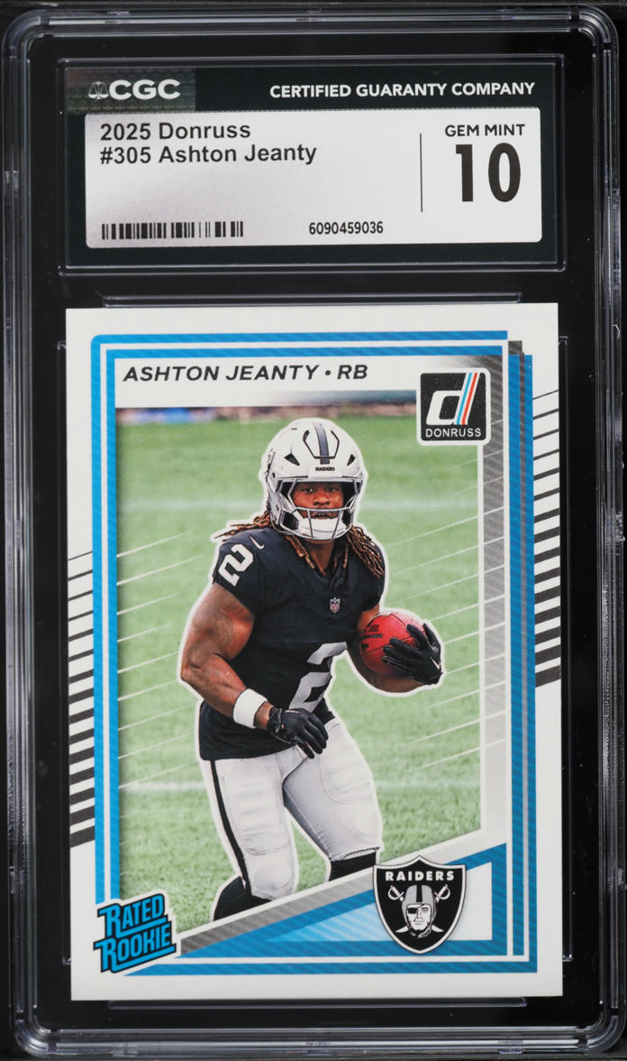 2025 Donruss Ashton Jeanty ROOKIE #305 CGC 10 GEM MINT