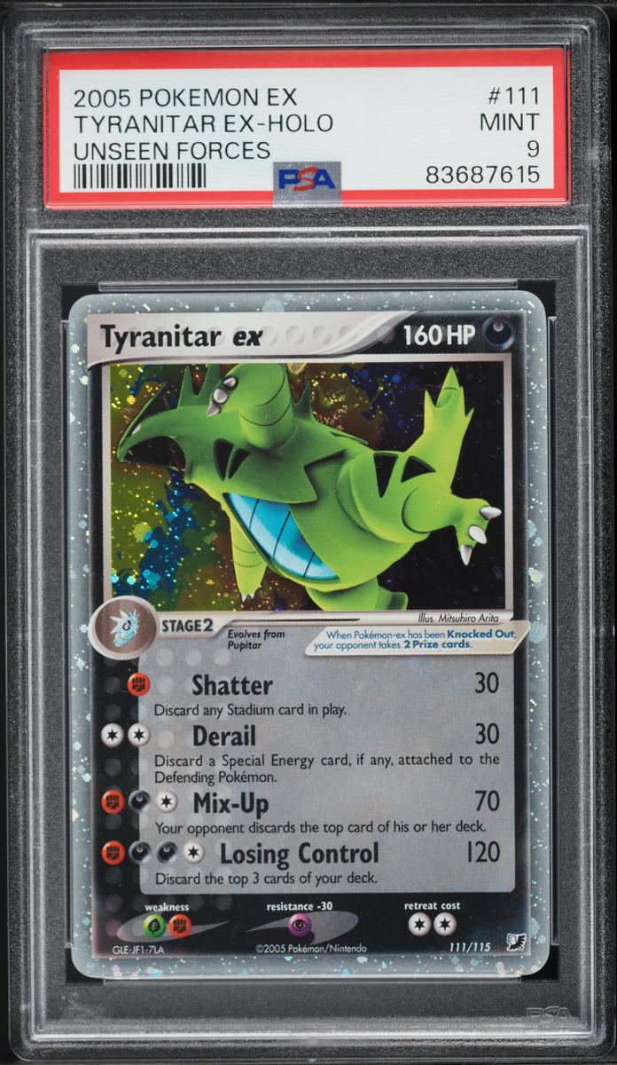 2005 Pokemon EX Unseen Forces Holo Tyranitar ex #111 PSA 9 MINT