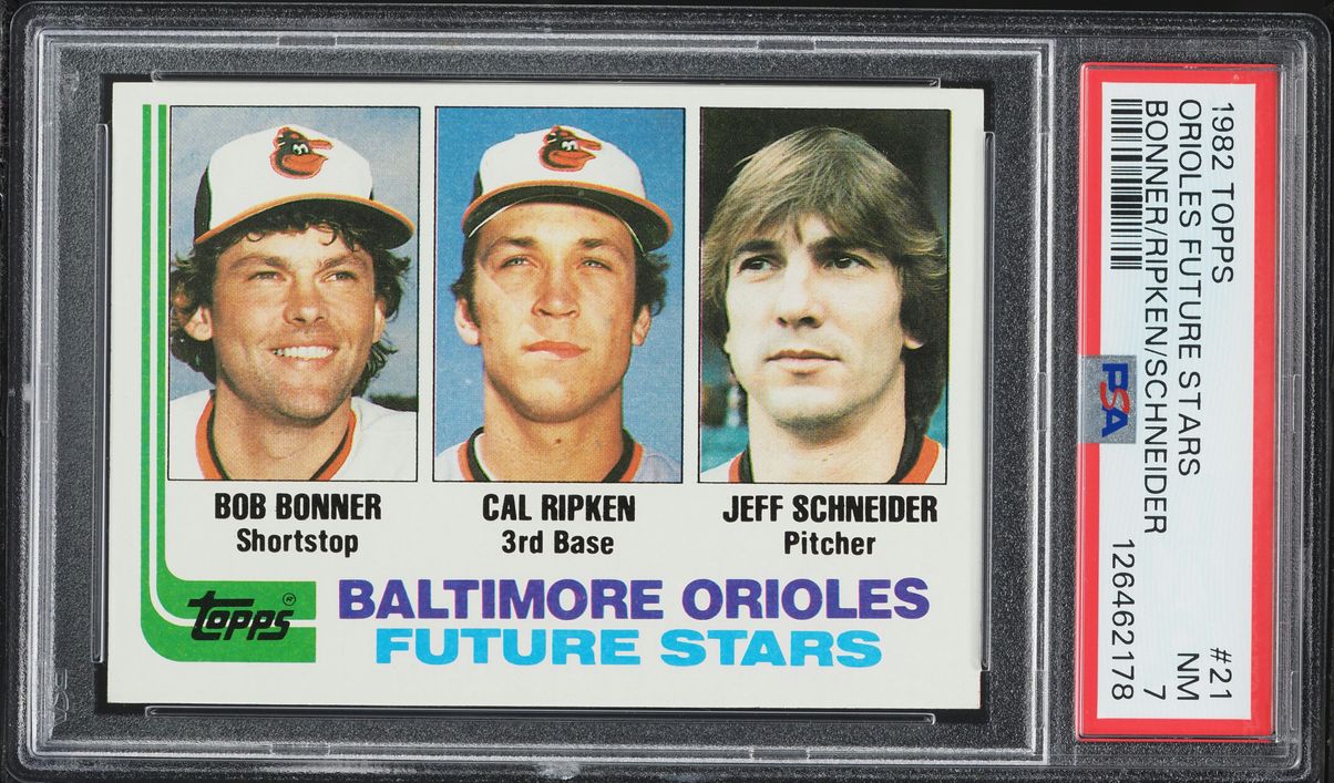 1982 Topps Cal Ripken Jr. ROOKIE #21 PSA 7 NRMT on Fanatics Collect