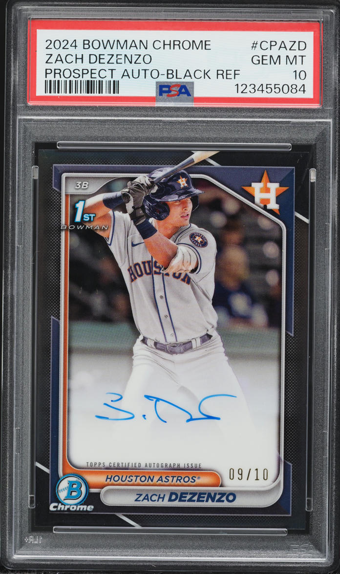2024 Bowman Chrome Black Refractor Zach Dezenzo PROSPECT AUTO /10
