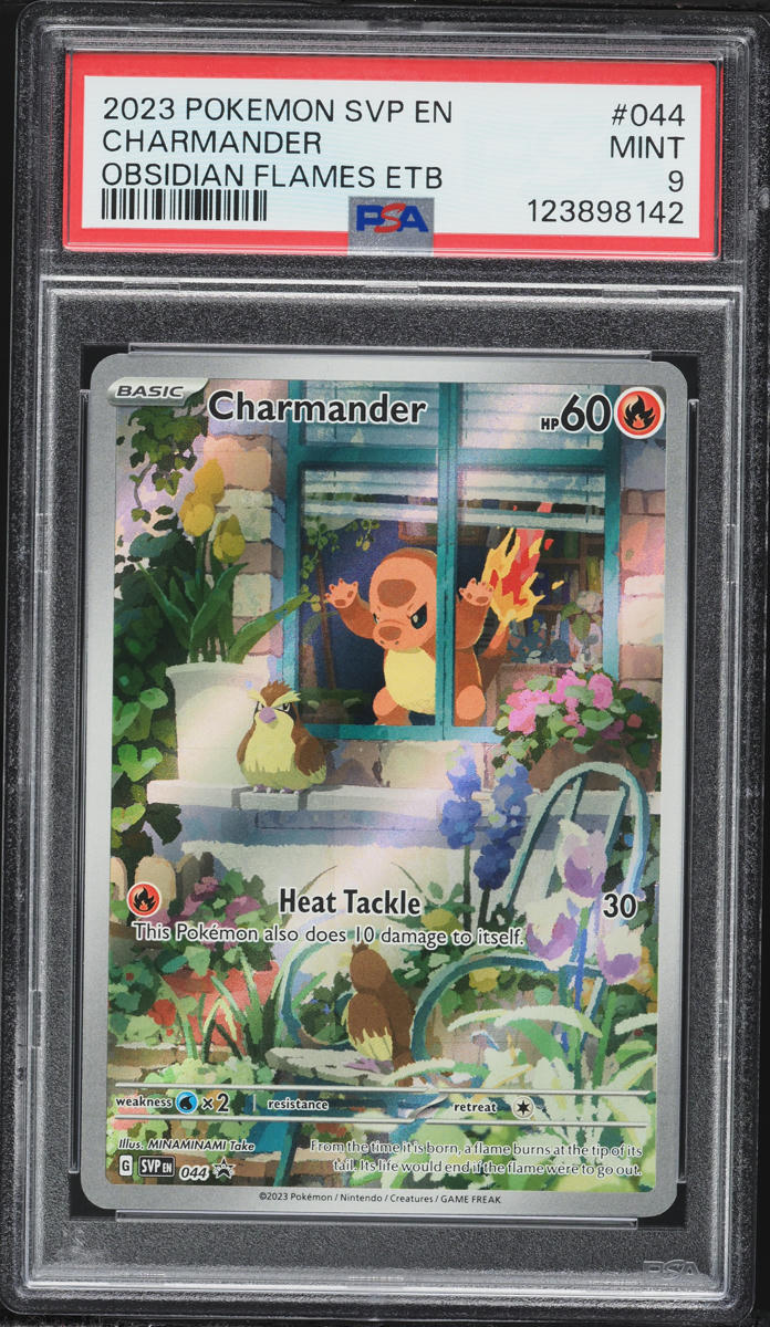 2023 Pokemon Scarlet & Violet Promo Obsidian Flames ETB Full Art Charmander #44 PSA 9 MINT
