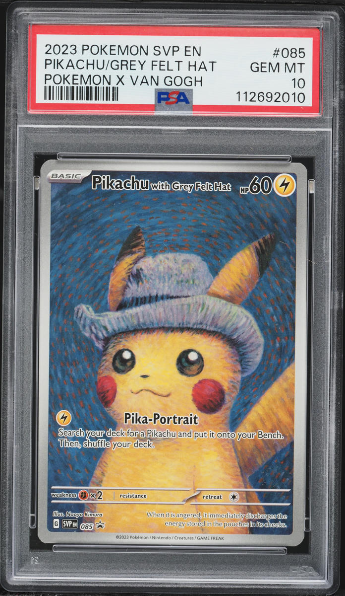 2023 Pokemon Scarlet & Violet Promo Van Gogh Pikachu With Grey Felt Hat #85 PSA 10 GEM MINT