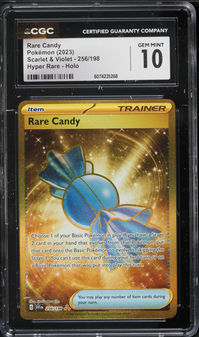 2023 Pokemon Scarlet & Violet Gold Rare Candy #256 CGC 10 GEM MINT on  Fanatics Collect