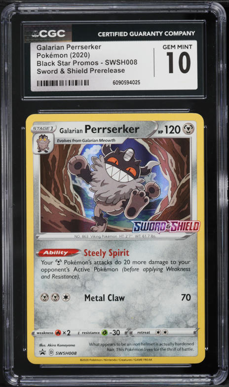 galarian perrserker pokemon card - 128/202 - Sword & Shield Evolves from Galarian Meowth Type Galarian Perrserker (Rebel Clash 127)