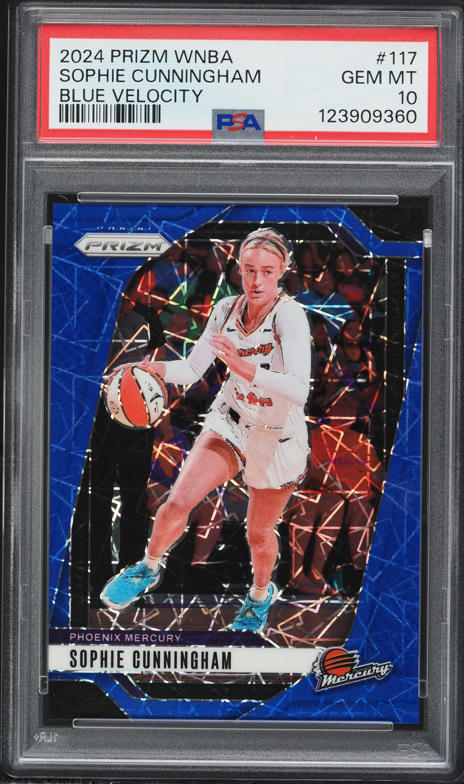 2024 Panini Prizm WNBA Blue Velocity Sophie Cunningham #117 PSA 10