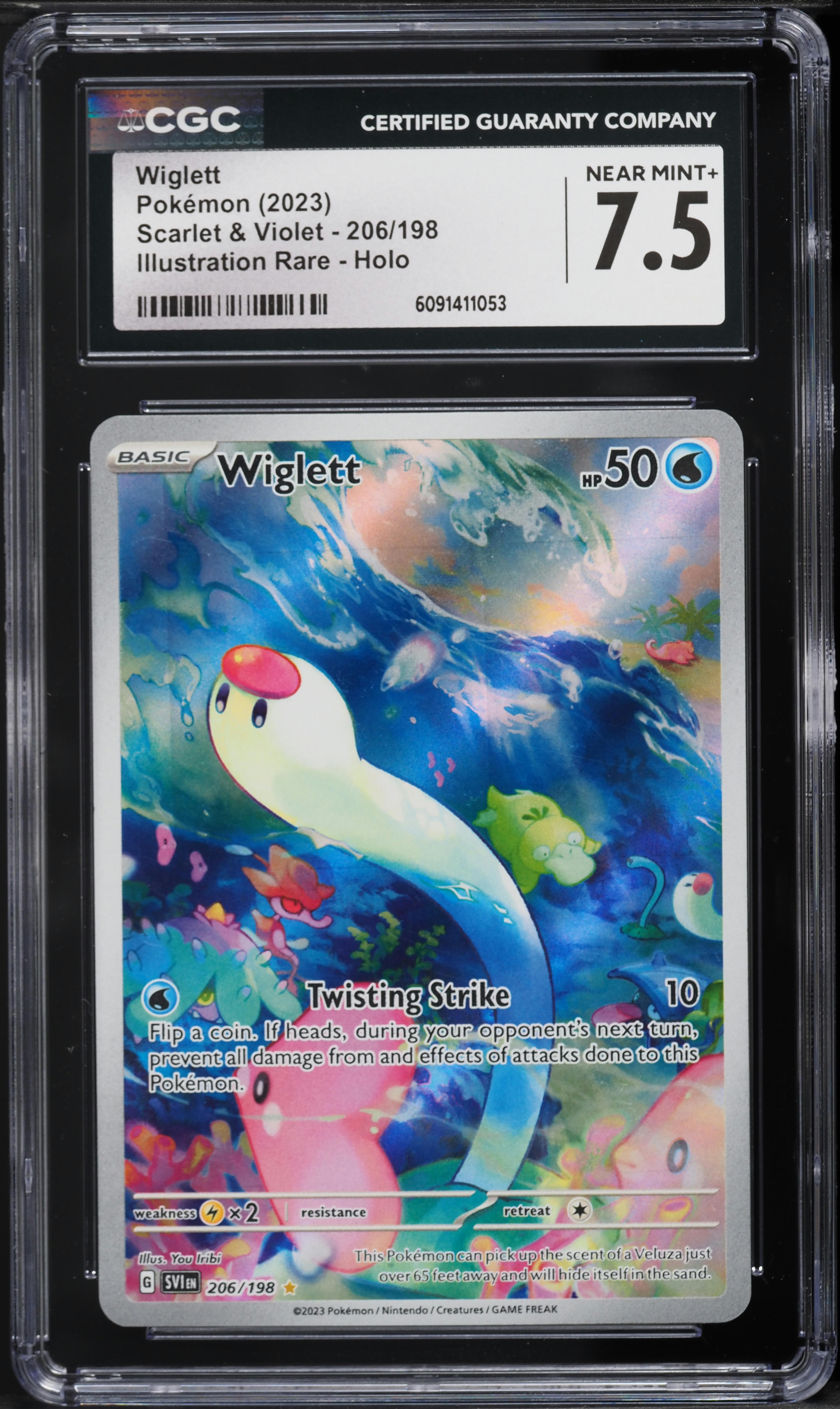 2023 Pokemon Scarlet & Violet Illustration Rare Wiglett #206 CGC