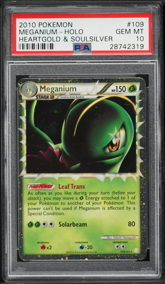 2010 Pokemon HeartGold & SoulSilver Holo Meganium #109 PSA 10 GEM MINT