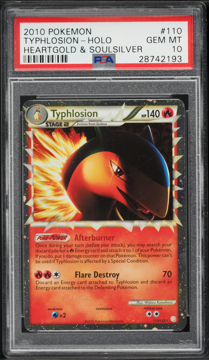 2010 Pokemon HeartGold & SoulSilver Holo Typhlosion #110 PSA 10 GEM MINT on Fanatics Collect 2010 Pokemon HeartGold & SoulSilver Holo Typhlosion #110 PSA 10 GEM MINT on Fanatics Collect
