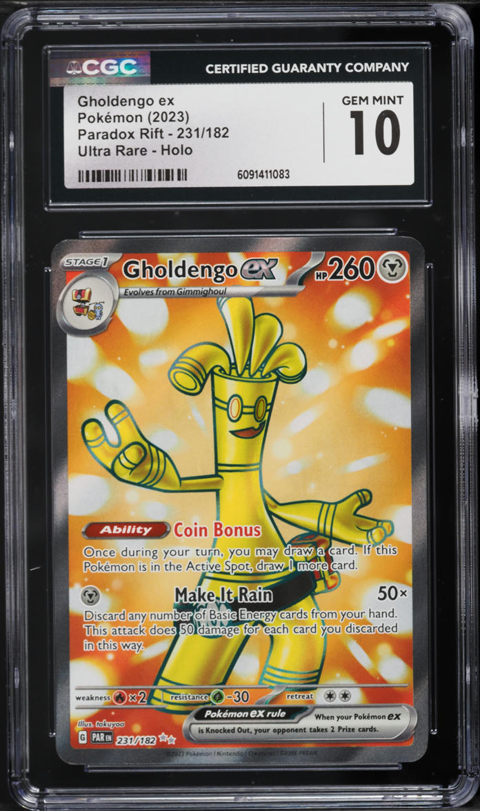 2023 Pokemon Scarlet & Violet Paradox Rift Full Art Gholdengo EX #231 CGC 10 GEM MINT