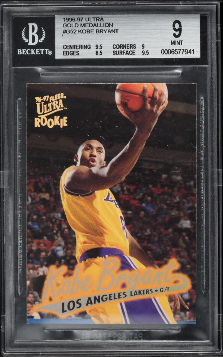 1996 Ultra Gold Medallion Kobe Bryant ROOKIE #G52 BGS 9 MINT