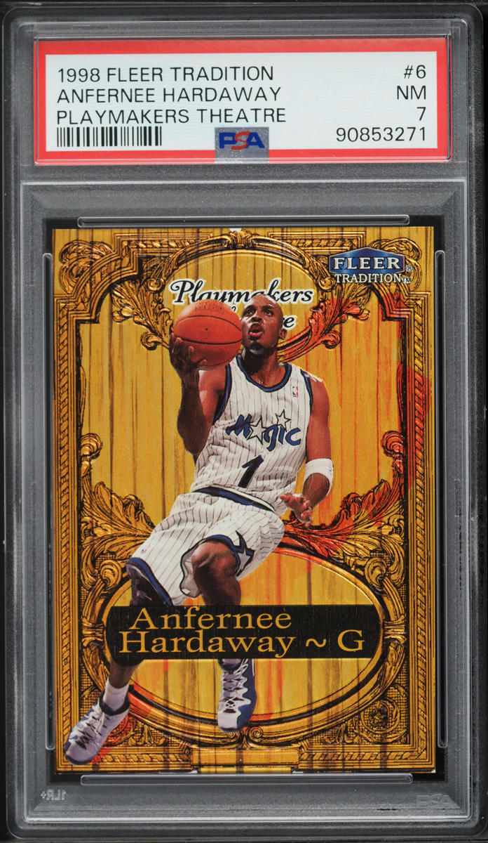 1998 Fleer Tradition Playmakers Theatre Anfernee Hardaway /100 #6 PSA 7 NRMT
