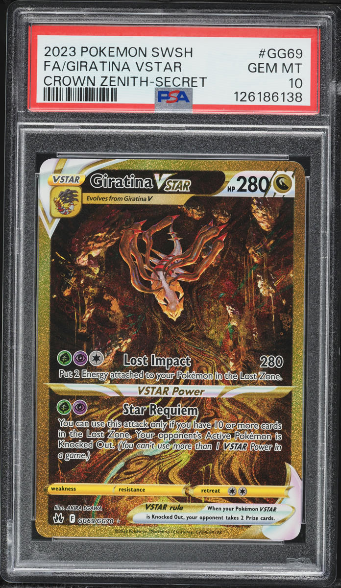 2023 Pokemon SWSH Crown Zenith Gold Rare Giratina VSTAR #GG69 PSA 10 GEM MINT