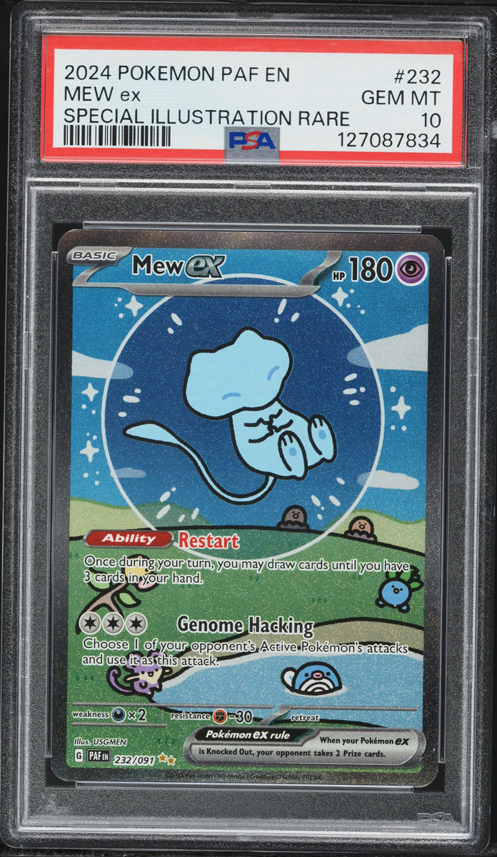 2024 Pokemon Scarlet & Violet Paldean Fates SIR Mew ex #232 PSA 10 GEM MINT