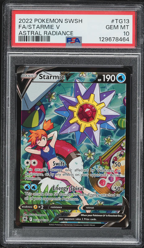 2022 Pokemon Sword & Shield Astral Radiance CHR Starmie V #TG13