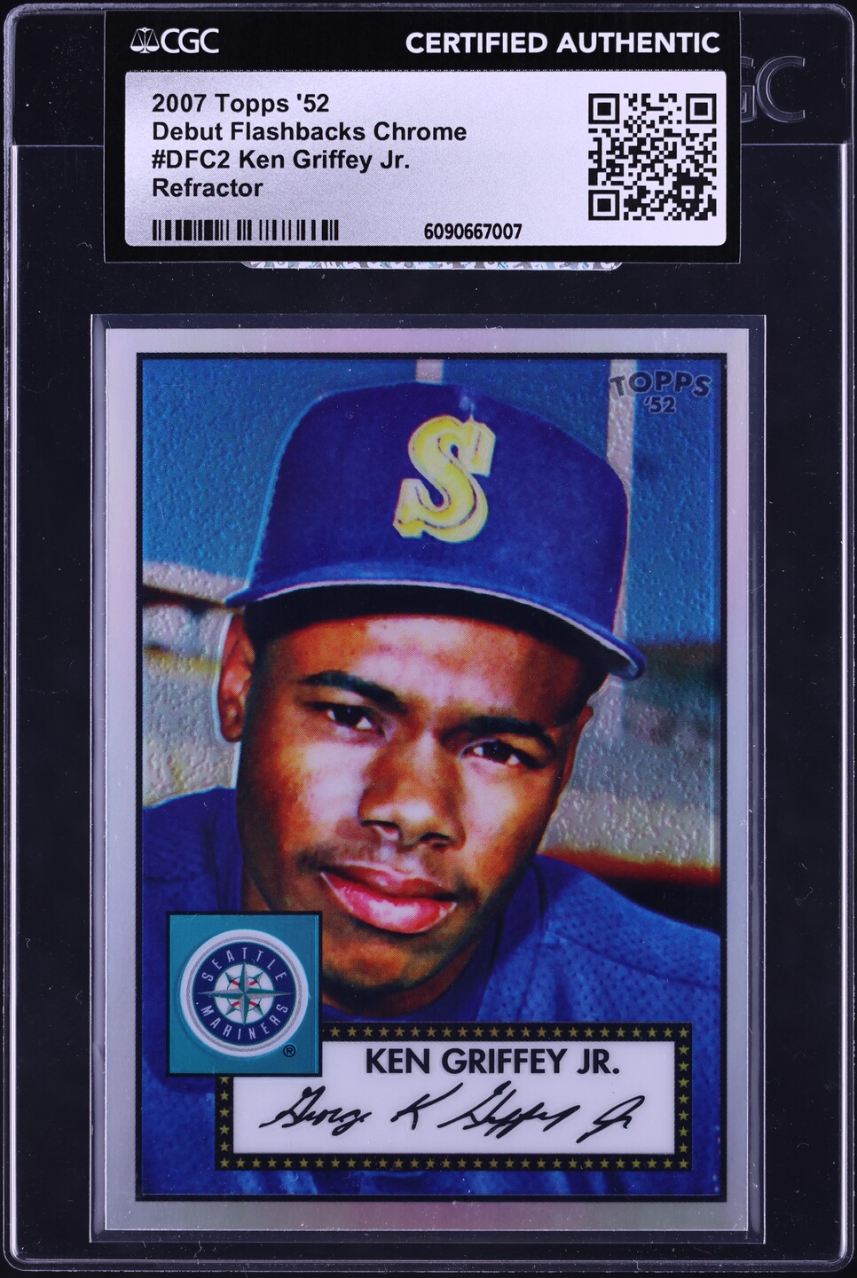 2007 Topps '52 Debut Flashbacks Chrome Refractor Ken Griffey Jr