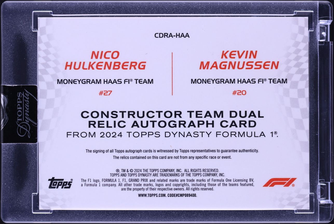 2024 Topps Dynasty Formula 1 F1 Constructor Red Nico Hulkenberg Kevin Magnussen PATCH AUTO /5