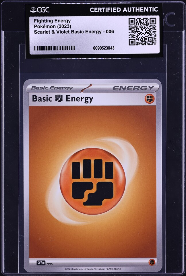 2023 Pokemon Scarlet & Violet Basic Fighting Energy #6 CGC AUTH