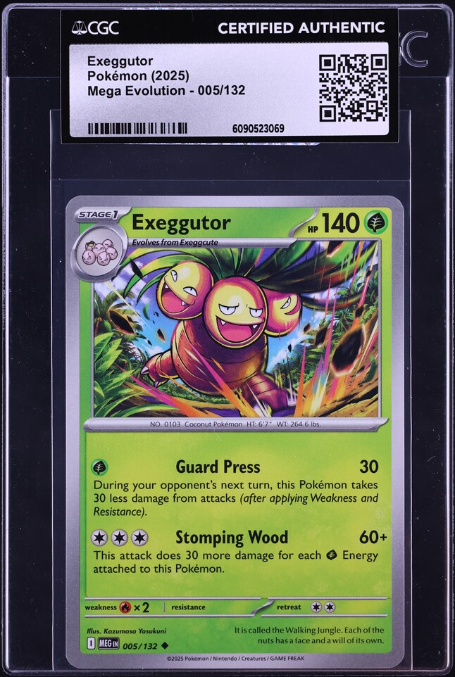 2025 Pokemon Mega Evolution Exeggutor #005 CGC AUTH