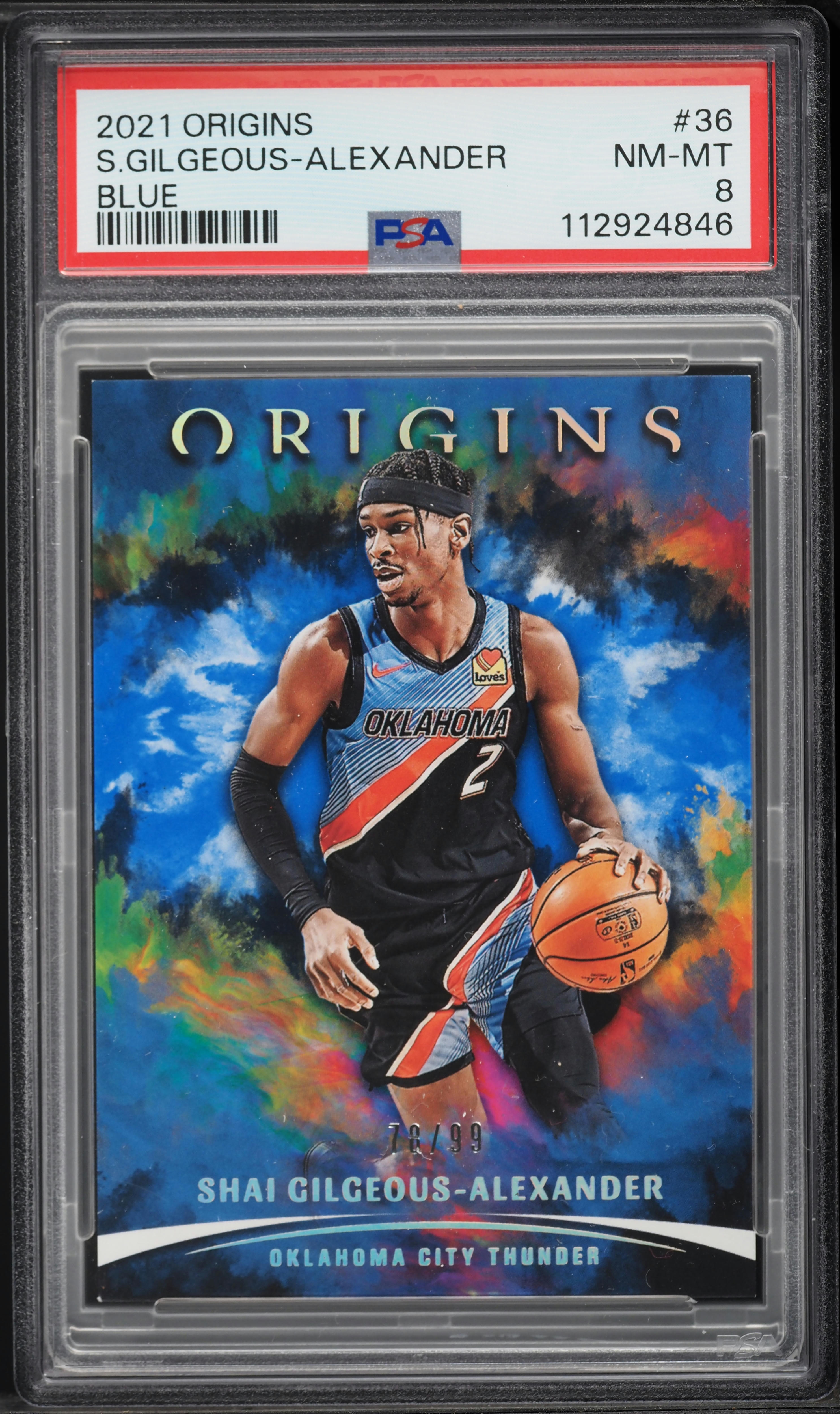 2021 Panini Origins Basketball Blue Shai Gilgeous-Alexander #36 PSA 8