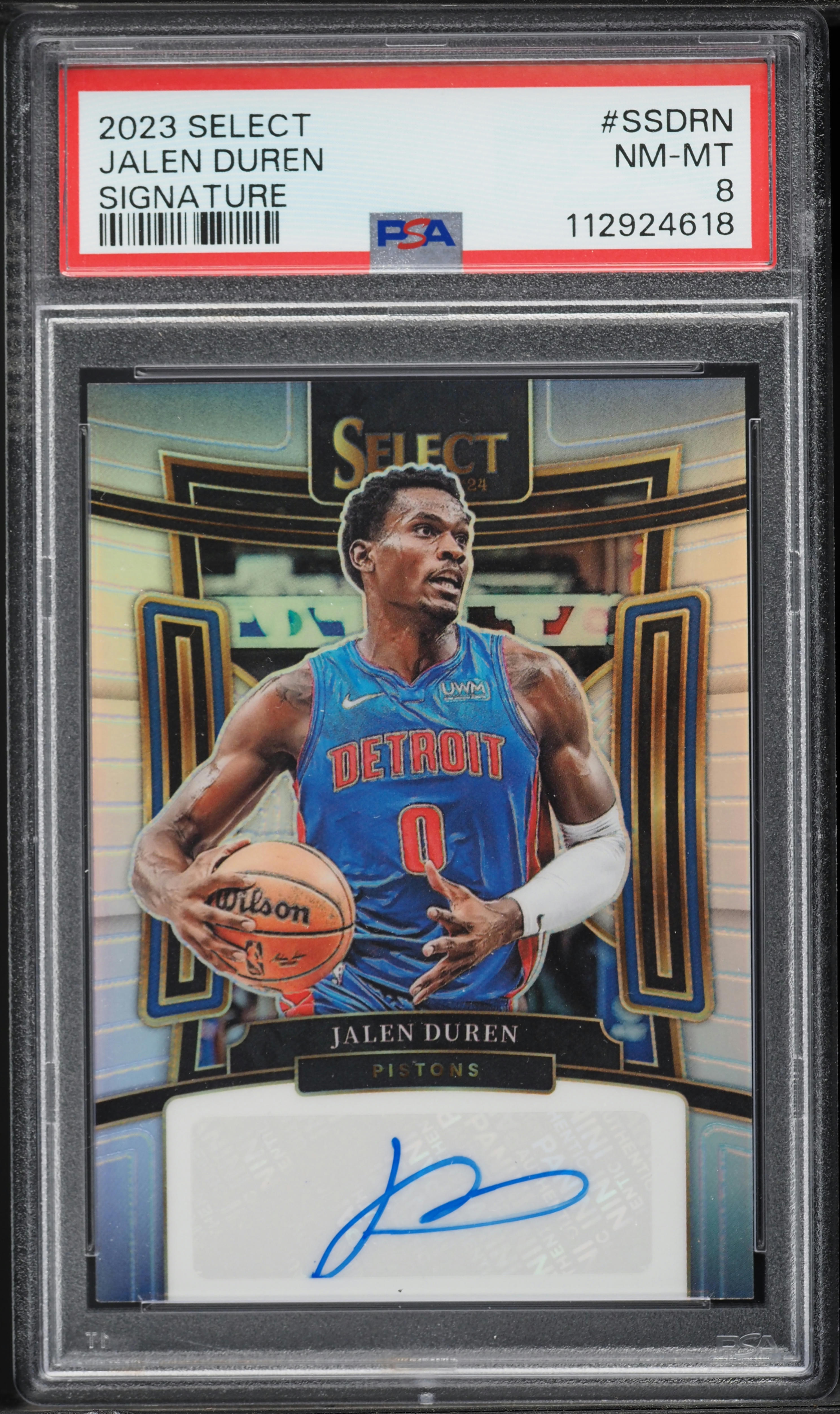 2023 Select Jalen Duren AUTO /249 #SSDRN PSA 8 NM-MT on Fanatics