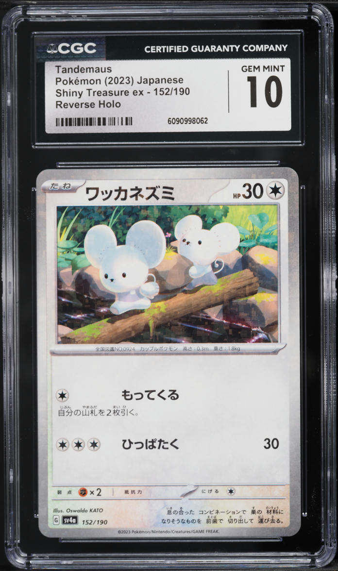 2023 Pokemon Japanese SV Shiny Treasure ex Reverse Holo Tandemaus #152 CGC 10 GEM MINT