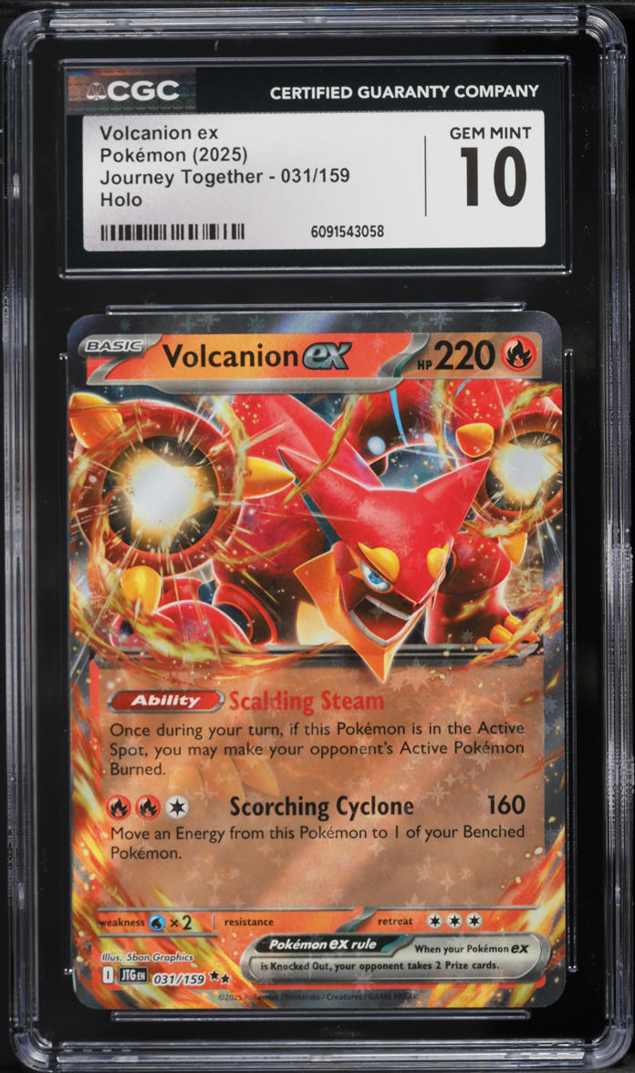 2025 Pokemon Scarlet & Violet Journey Together Holo Volcanion EX
