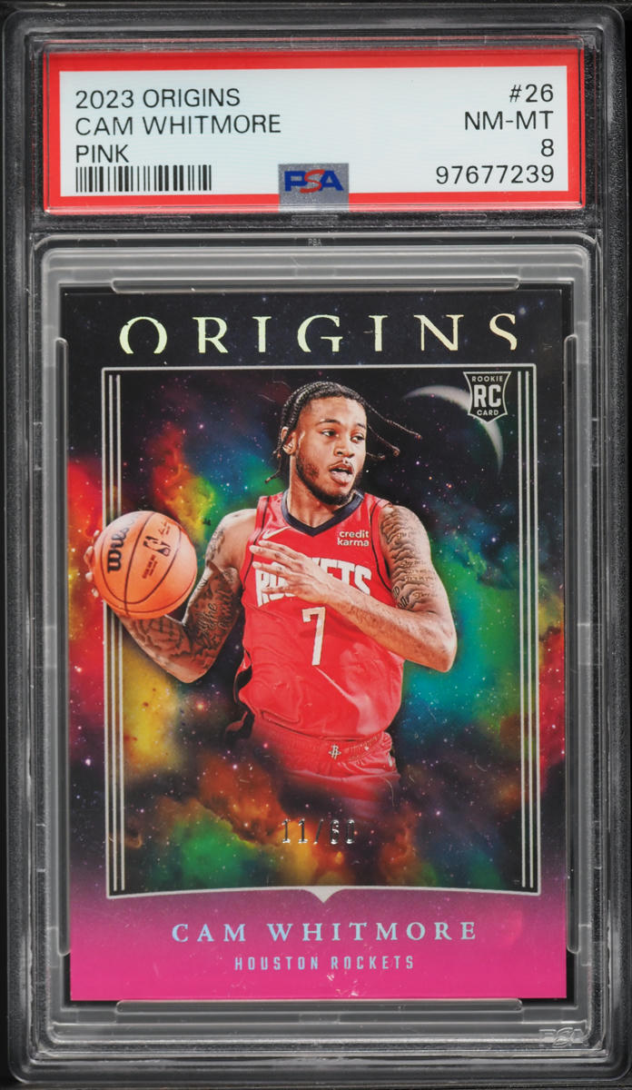 2023 Panini Origins Pink Cam Whitmore ROOKIE /60 #26 PSA 8 NM-MT