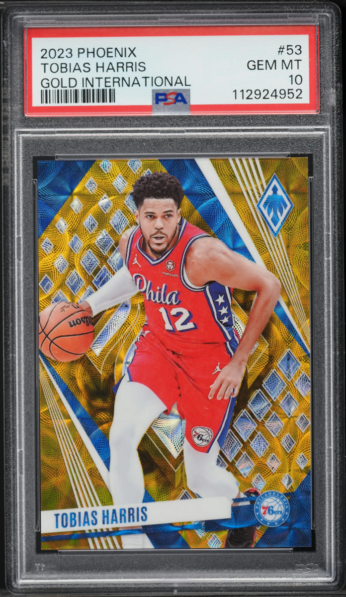 2023 Panini Phoenix Gold International Tobias Harris 10/10 #53 PSA 10 GEM MINT