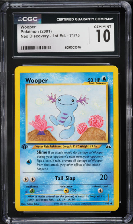 2002 Pokemon Japanese McDonald's Promo Wooper #022/P PSA 9 MINT on