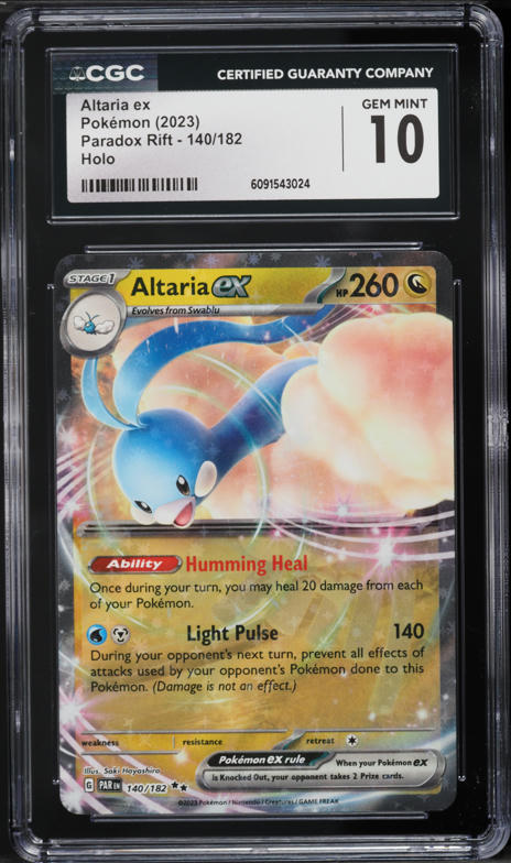 2023 Pokemon Scarlet & Violet Paradox Rift Holo Altaria EX #140 CGC 10 GEM MINT