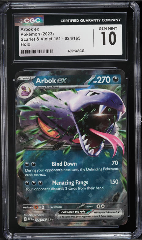 2023 Pokemon Scarlet & Violet 151 Arbok ex #24 CGC 10 GEM MINT