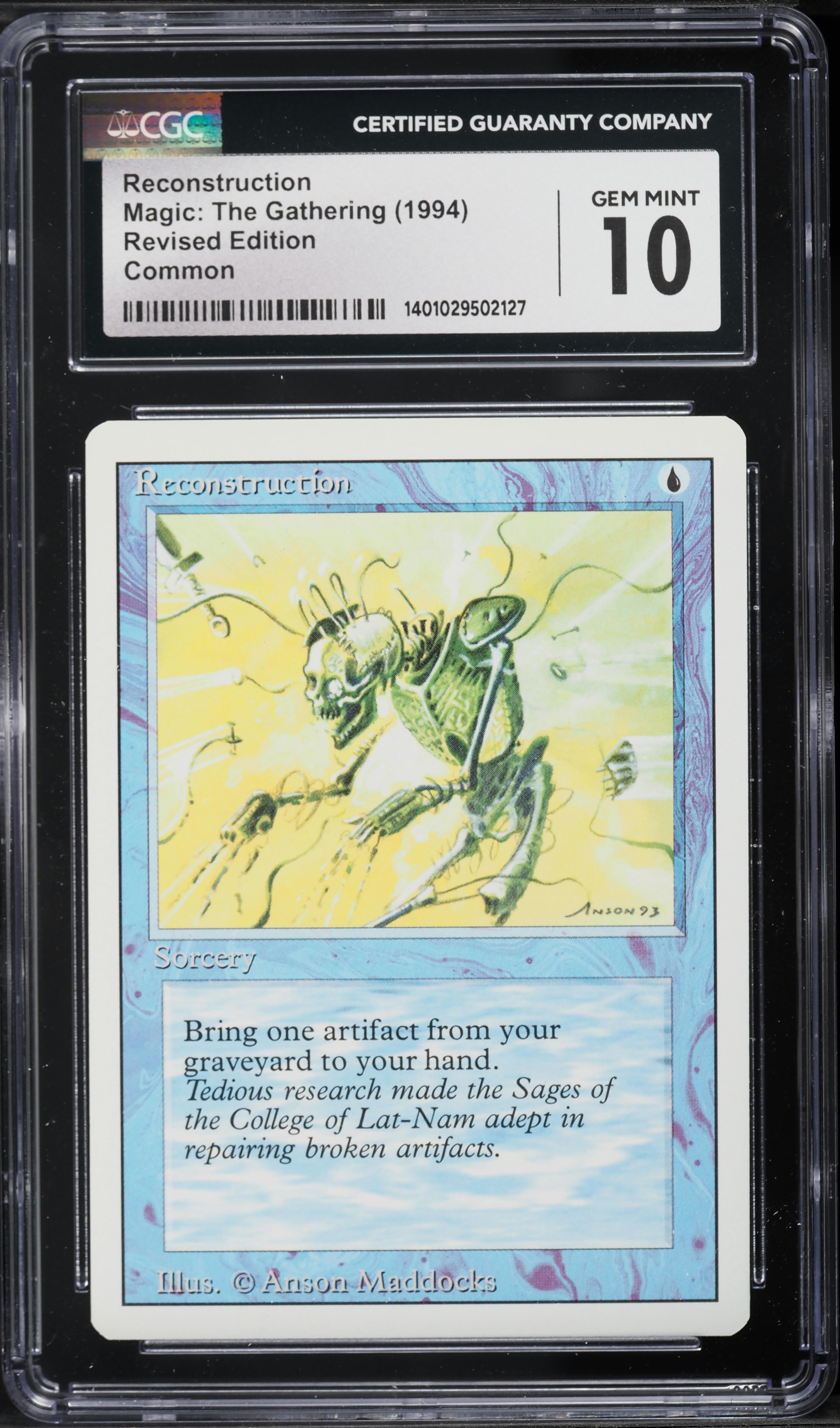 1994 Magic The Gathering MTG Revised Edition Reconstruction CGC 10