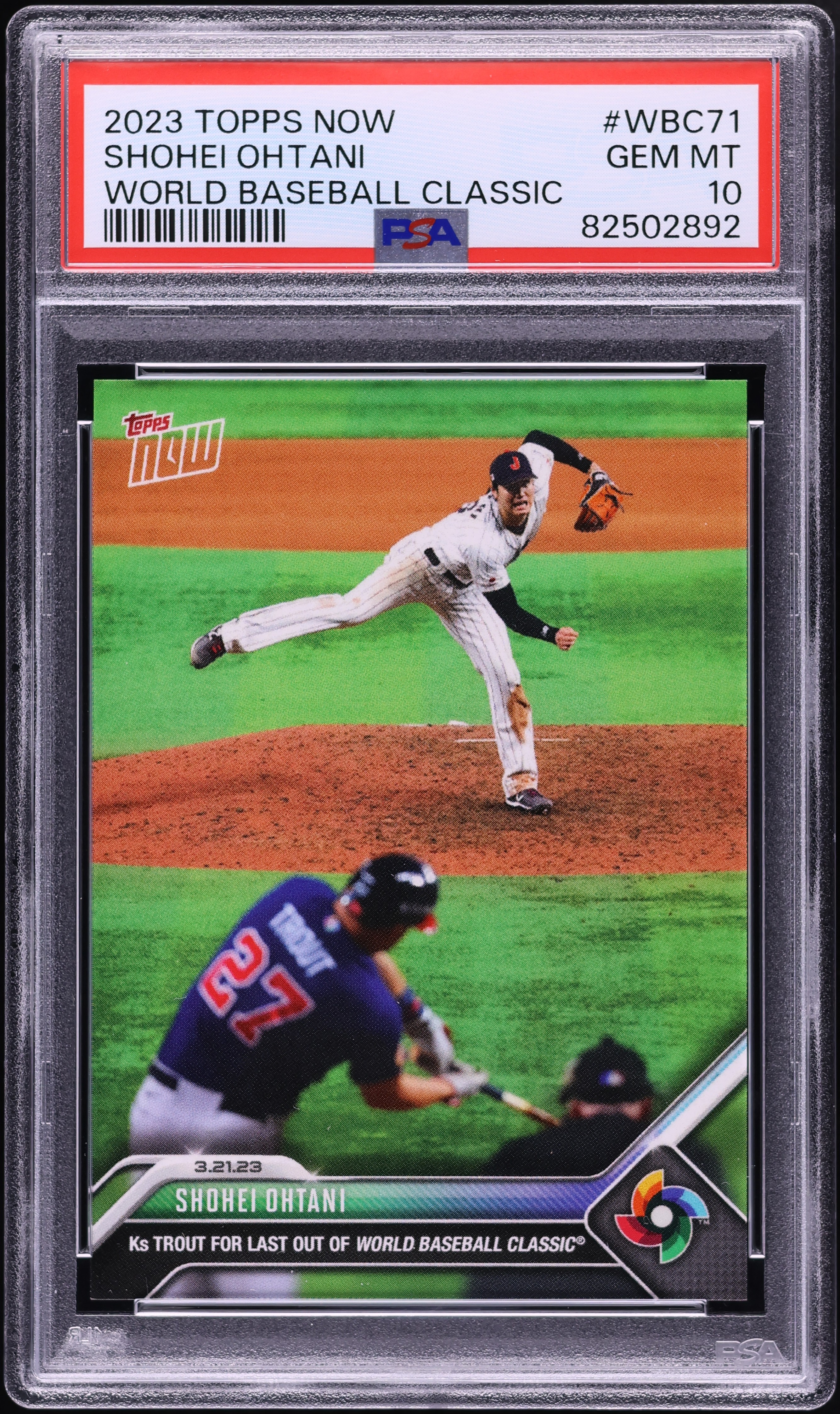 2023 Topps Now World Baseball Classic Shohei Ohtani #WBC-71 PSA 10