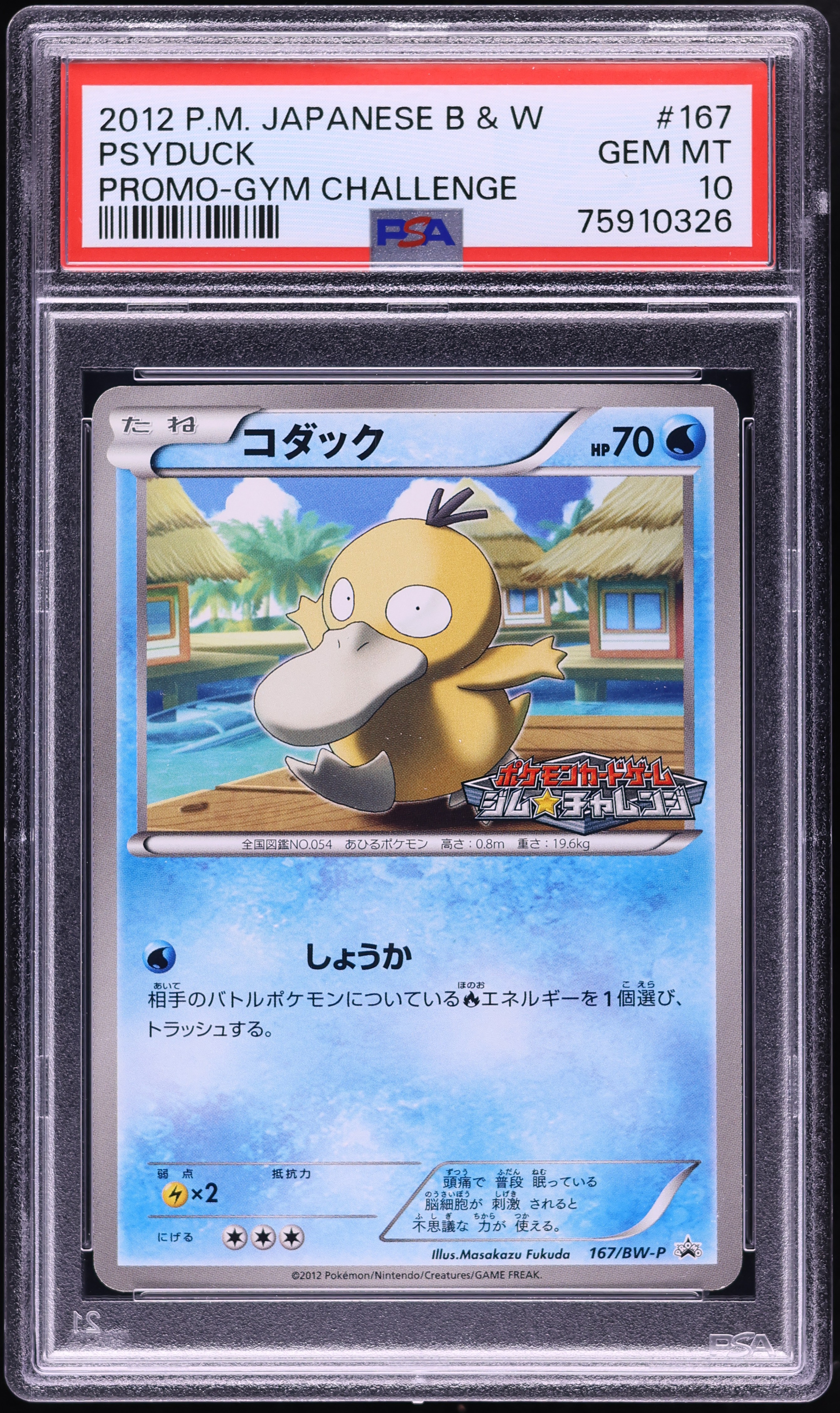 ポケモンカードゲーム PSYDUCK GYM PROMO PSA10 Psyduck [Gym] #262/SV-P Prices | Pokemon Japanese Promo | Pokemon