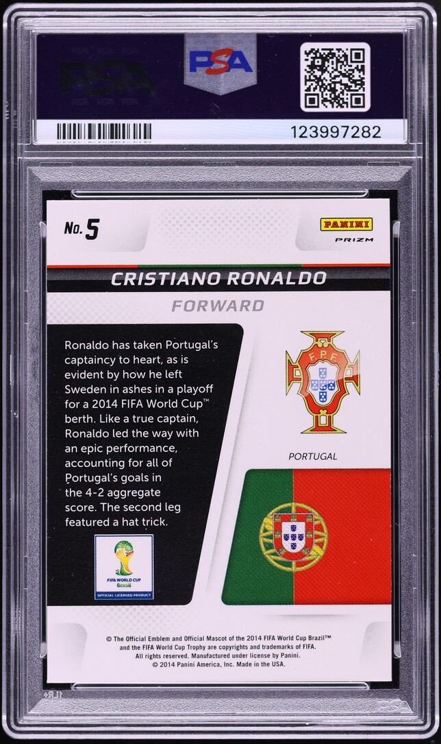 2014 Panini Prizm World Cup Captains Yellow Red Pulsar Cristiano