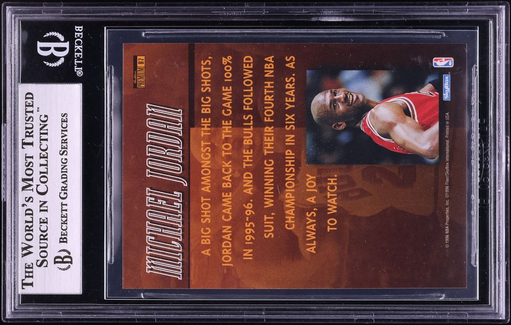 1996 Skybox Premium Larger Than Life Michael Jordan #B7 BGS 9 MINT