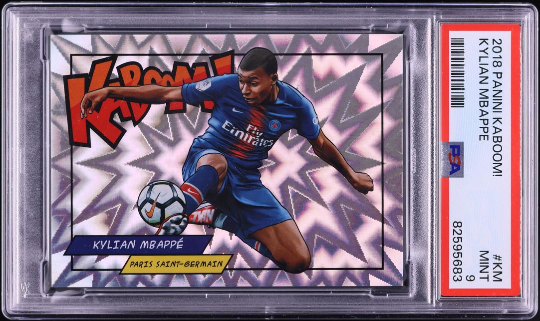 2018 Panini Kaboom! Kylian Mbappe ROOKIE #K-KM PSA 9 MINT on