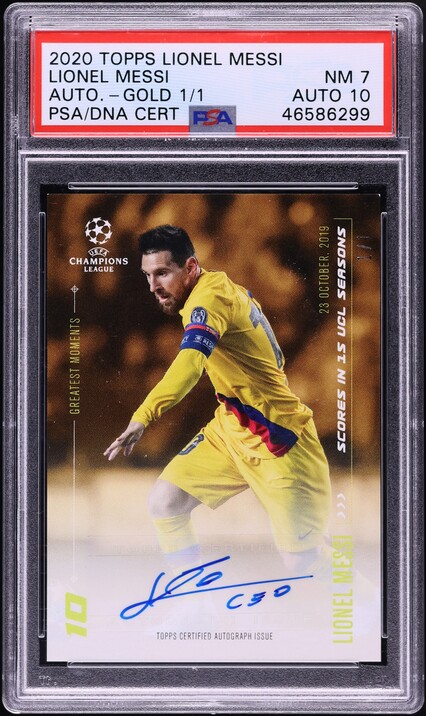 メッシPanini 2020 Preimpreso Auto serie 10 LIONEL MESSI FIRST YEAR