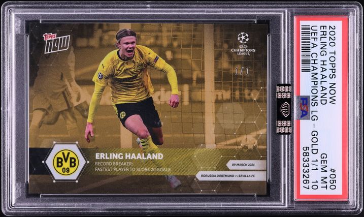 2020 Topps Living UEFA Champions League Erling Haaland ROOKIE RC