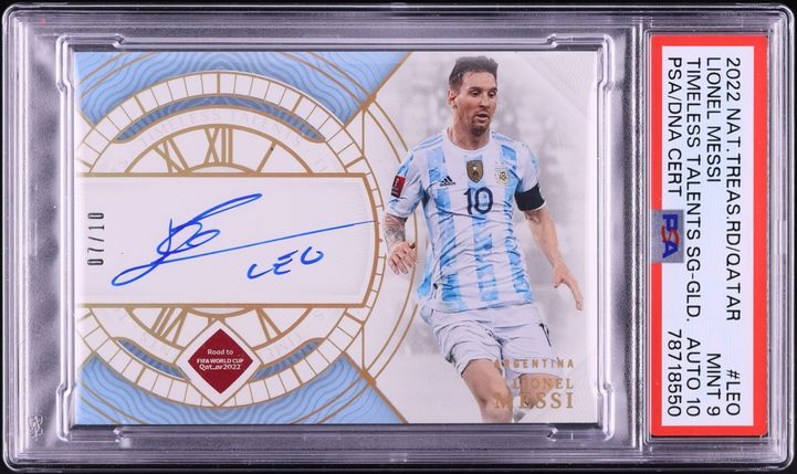 2022 National Treasures World Cup Qatar Timeless Talents Lionel