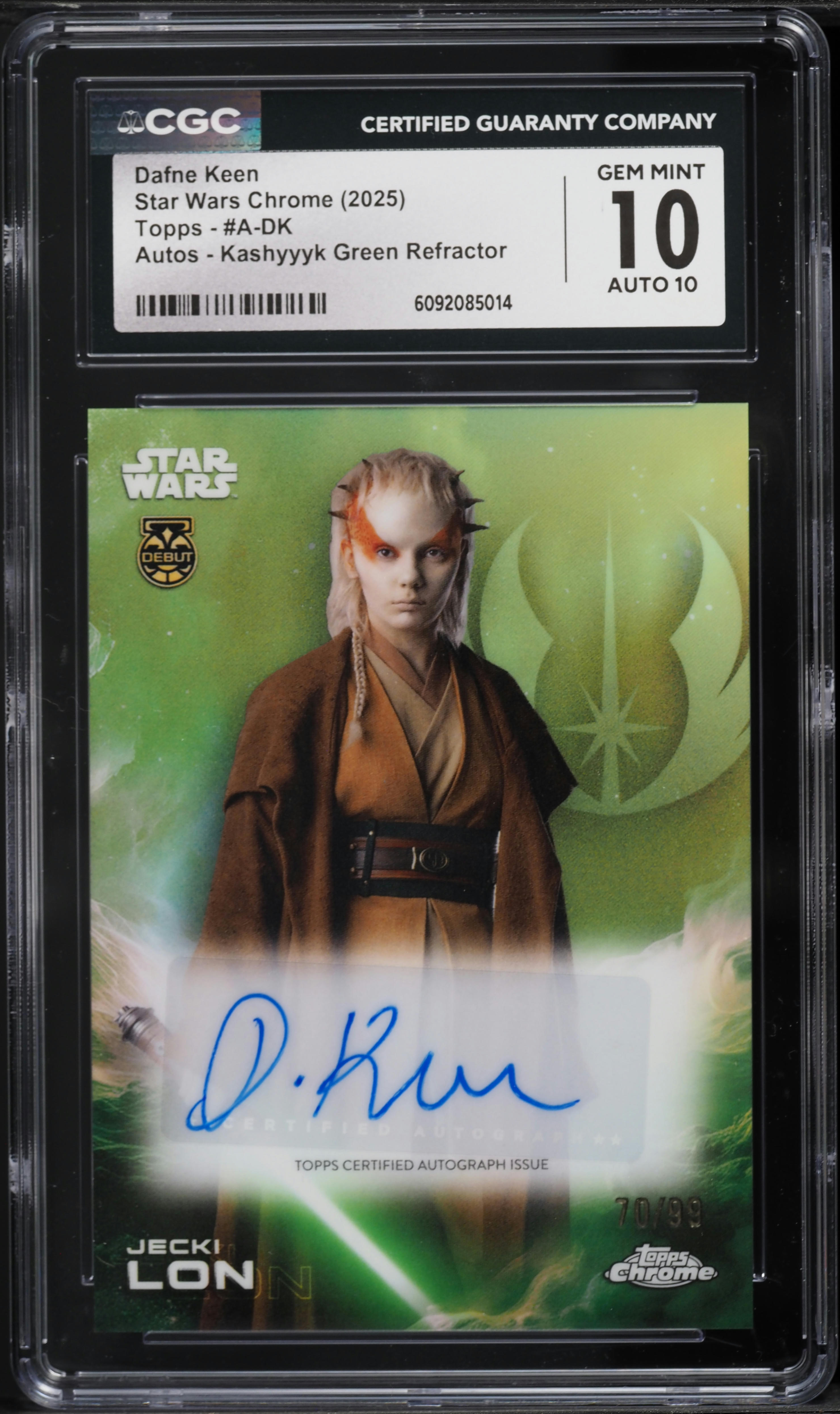 2025 Topps Chrome Star Wars Kashyyyk Green Refractor Jecki Lon