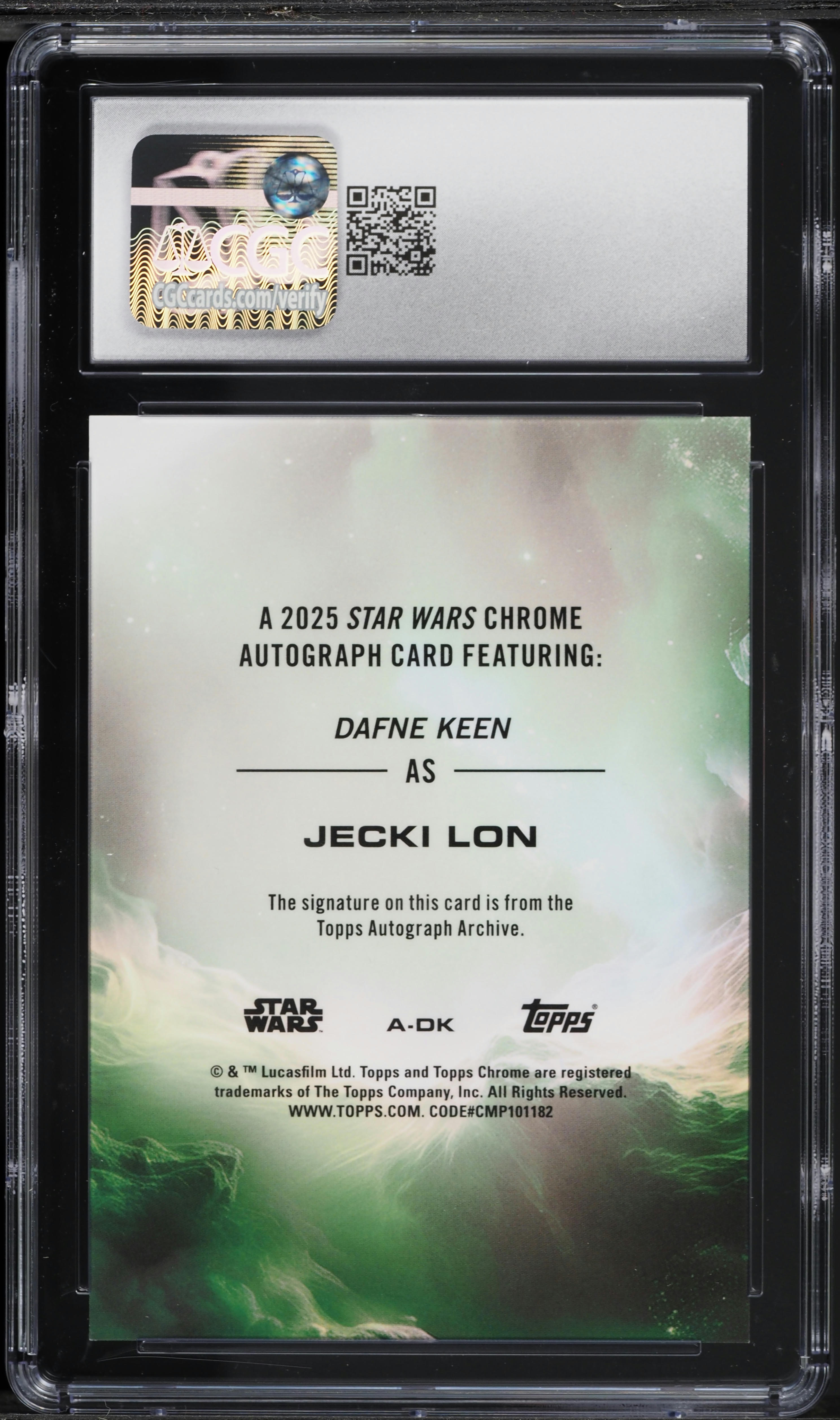 2025 Topps Chrome Star Wars Kashyyyk Green Refractor Jecki Lon