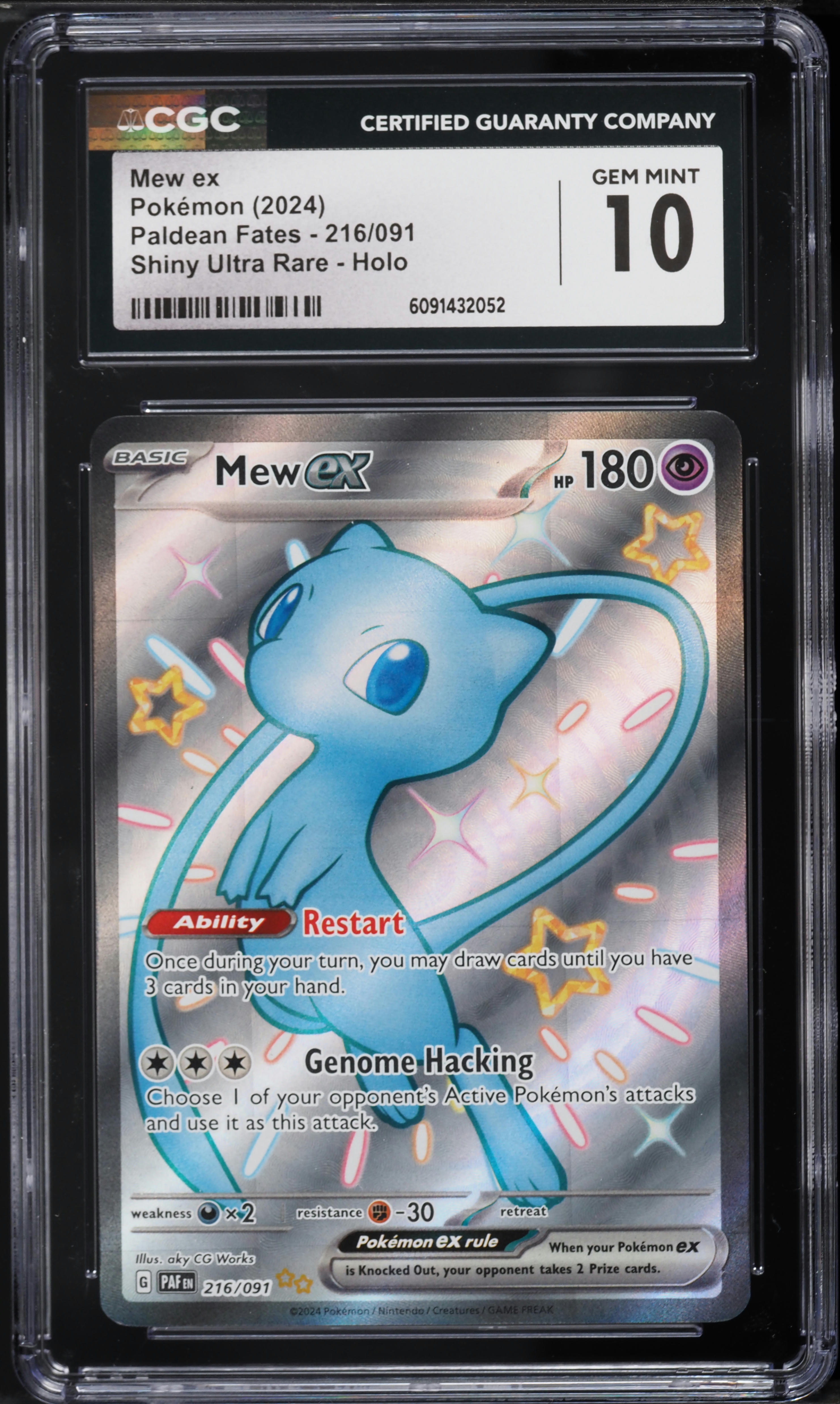 2024 Pokemon Scarlet & Violet Paldean Fates Full Art Shiny Mew ex