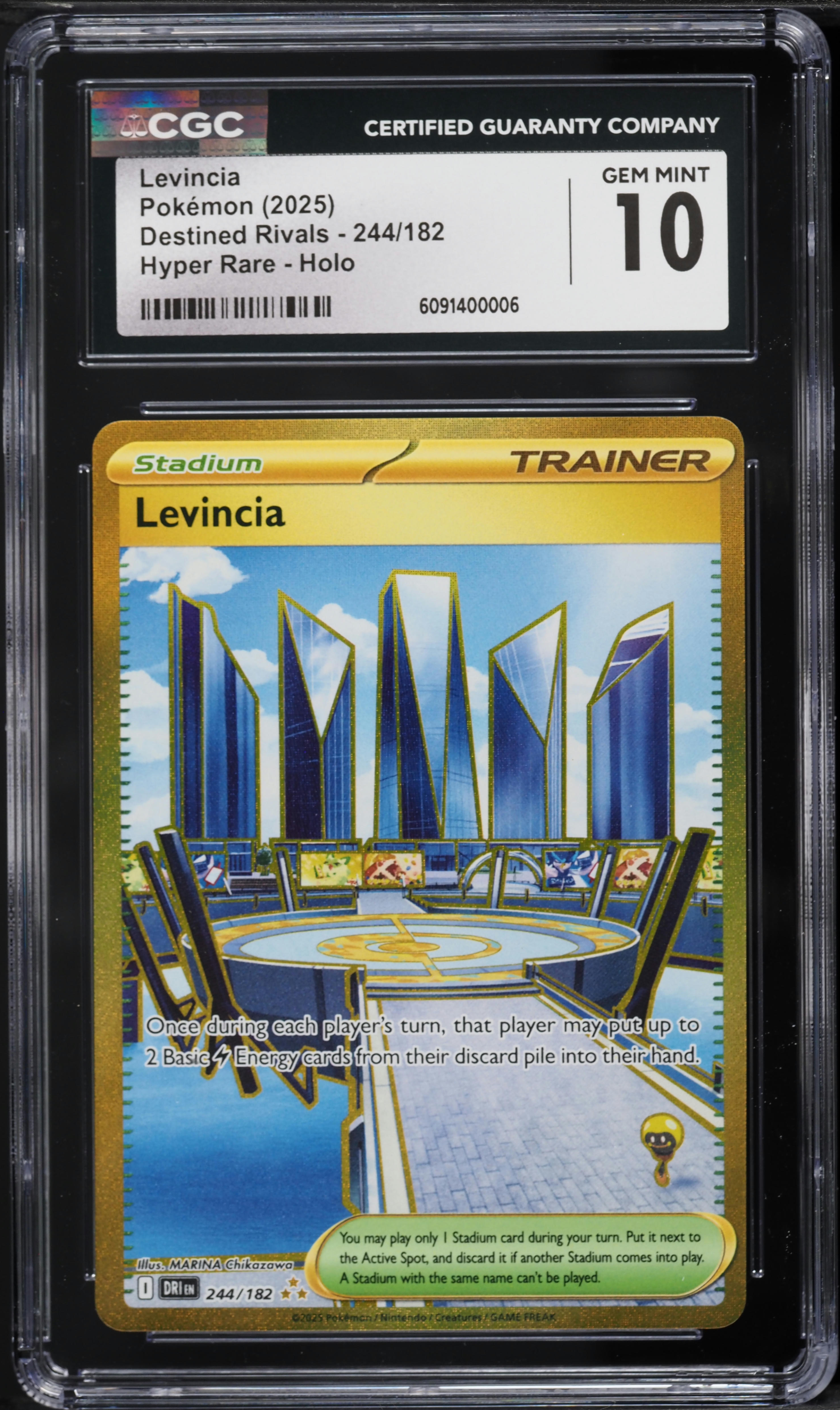 2025 Pokemon Scarlet & Violet Destined Rivals Gold Rare Levincia