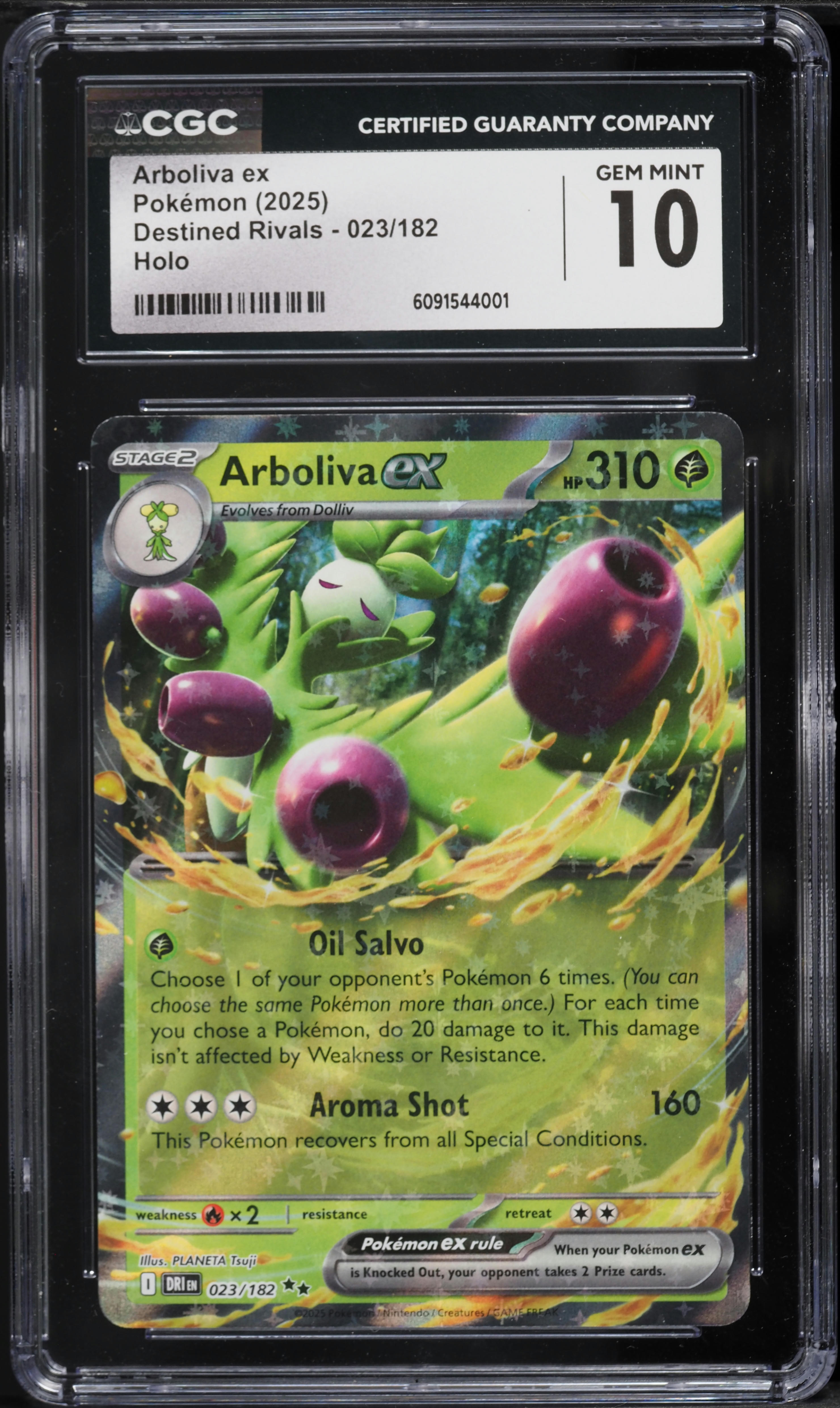 2025 Pokemon Scarlet & Violet Destined Rivals Holo Arboliva ex #23