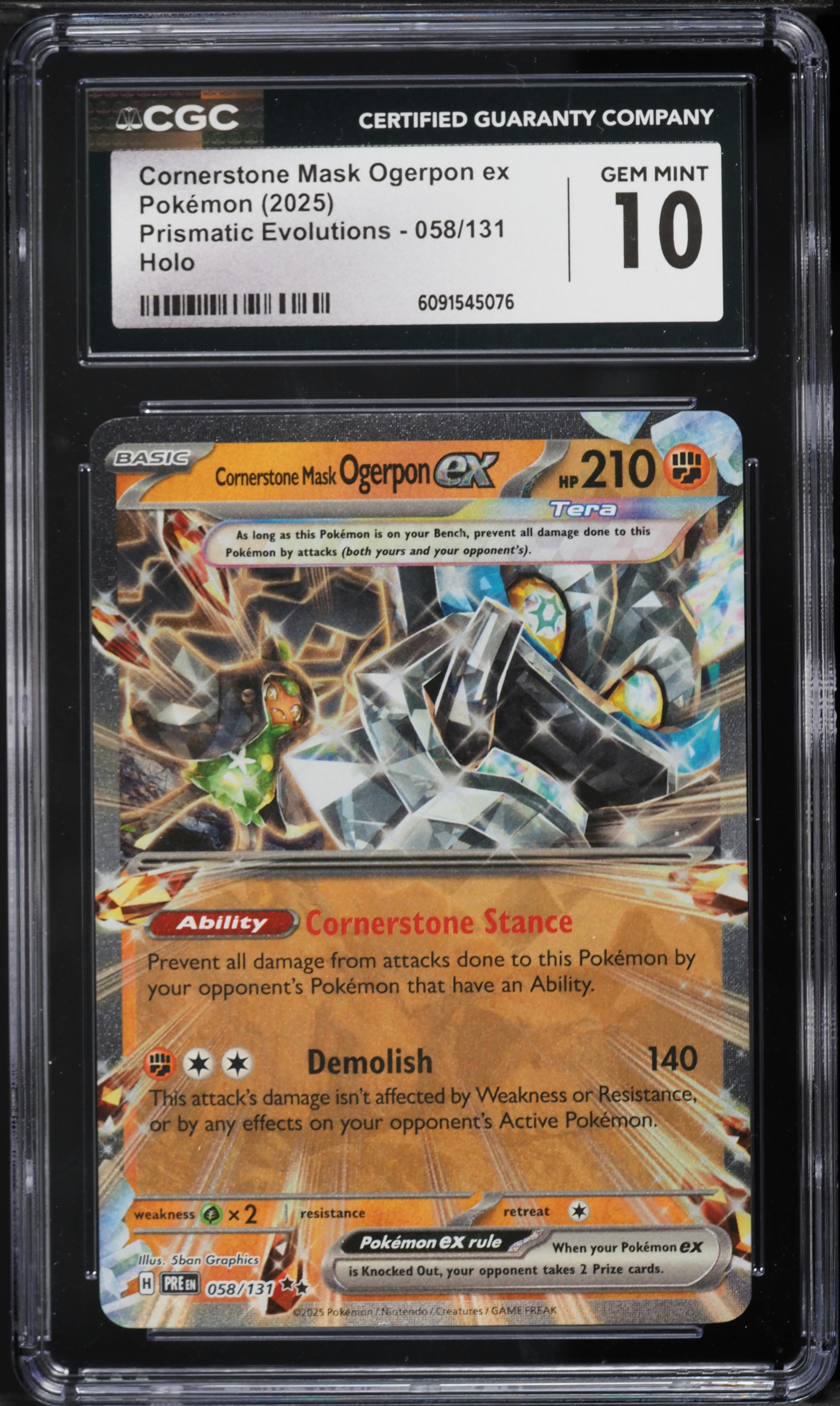 cornerstone mask ogerpon ex pokemon card value 091/187 Terastal Festival ex Japanese Poke & Ink Prismatic Evolutions Type Cornerstone Mask Ogerpon ex -